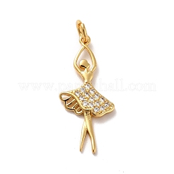 Porte micro ouvrent pendentifs zircone cubique en laiton de placage&nbsp;KK-I688-13G