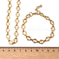 Schmucksets aus Gliederketten aus Edelstahl 304&nbsp;SJEW-L199-20G