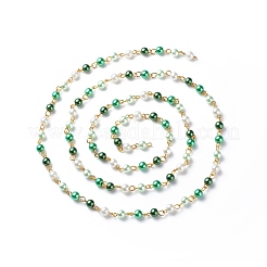 Verre à la main des chaînes de perles de perles&nbsp;AJEW-JB01136-03