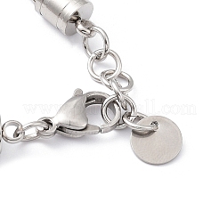 Gliederarmband aus natürlichen und synthetischen gemischten Edelsteinen und Glasperlen&nbsp;BJEW-M295-01P