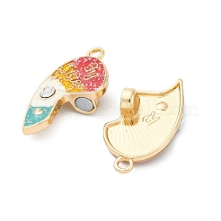 Pendenti divisi in smalto in lega di paillettes&nbsp;ENAM-B026-03G