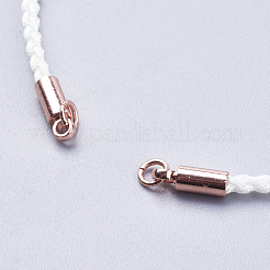 Geflochtene Baumwollgarn / Baumwollschnur Armband machen&nbsp;MAK-I006-RG