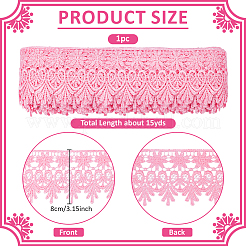 Ruban de dentelle de fleur de polyester&nbsp;OCOR-WH0105-156C