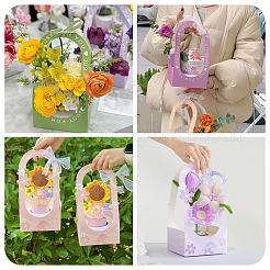 6 ensemble de 3 paniers d'emballage en papier pour fleurs de couleurs différentes&nbsp;CON-TA0001-40