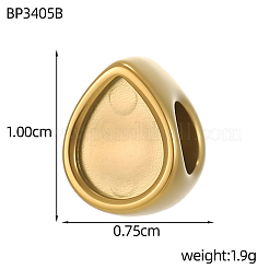 304 Edelstahlperlen&nbsp;STAS-OY017-81G