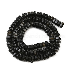 Natürliche goldenen Glanz Obsidian Perlen Stränge&nbsp;G-G317-A31-3X6MM