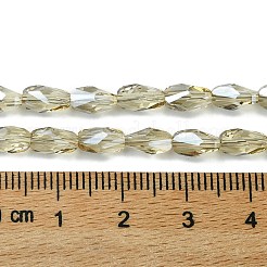 Trasparenti perle di vetro placca fili&nbsp;GLAA-K064-03A-PL01