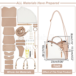 Diy pu leder geflochtene damen crossbody handtasche herstellung kits&nbsp;DIY-WH0349-210A
