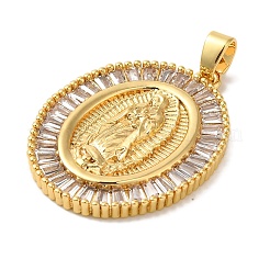 Porte micro ouvrent pendentifs zircone cubique en laiton de placage&nbsp;KK-L220-028G