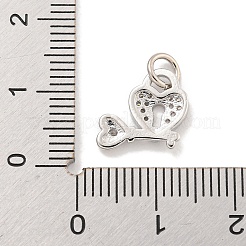 Chapado en rack latón micro pavimentar encantos de circonita cúbica transparente&nbsp;KK-Q814-05P