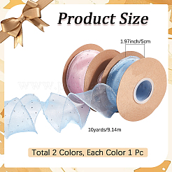 20 Yard (ca. {91} cm) Polyesterband in 2 Farben mit Strassen&nbsp;OCOR-CY0001-36B