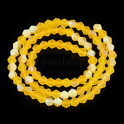 Imita las hebras de cuentas de vidrio esmerilado bicono de vidrio austriaco&nbsp;GLAA-F029-TM2mm-A22