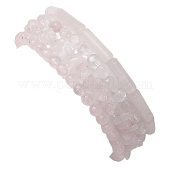 Ensembles de bracelets extensibles en perles de quartz rose naturel&nbsp;BJEW-JB10783