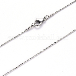 Collier à maillons Boston en acier inoxydable 304 anti-ternissement&nbsp;NJEW-S420-005B-P