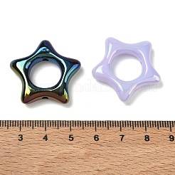 Placcatura uv cornici di perline acriliche iridescenti arcobaleno&nbsp;AC-CBACF8A-01