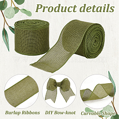 10 Yard Sackleinenbänder&nbsp;SRIB-WH0026-11B