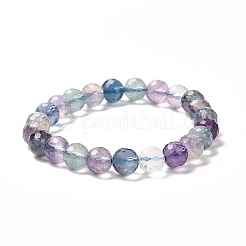 Bracciali di perline tratto fluorite naturale&nbsp;BJEW-K233-01B-02