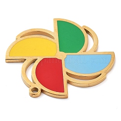 Pendentifs en acier inoxydable 304 émaillés&nbsp;STAS-M076-06G