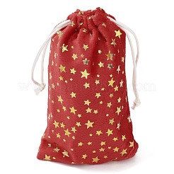 Weihnachtssäckchen aus Samt mit Goldprägung&nbsp;ABAG-Q053-01A-02A