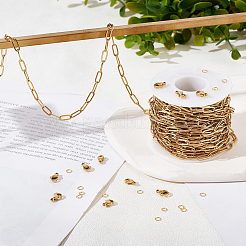 DIY 304 Edelstahl Büroklammer Ketten Halskette/Armbänder Herstellung Kits&nbsp;DIY-BBC0002-49