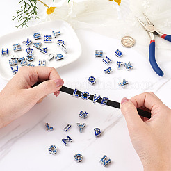 52pcs 2 Farben Legierung Strass Slide Charms slide&nbsp;ALRI-TA0001-14