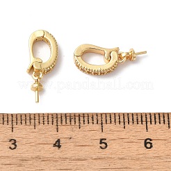 Micro en laiton ouvrent bélières pendentif zircons clairs&nbsp;KK-H483-17G