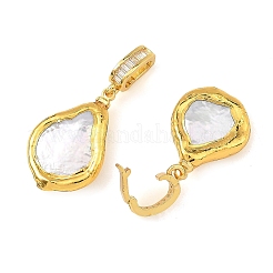 Pendentifs en perles baroques keshi naturelles plaquées or&nbsp;PALLOY-JF06017