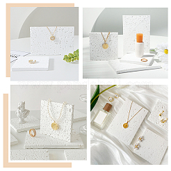 Gesso-Schmuck-Präsentationsplatte&nbsp;DJEW-WH0015-98B