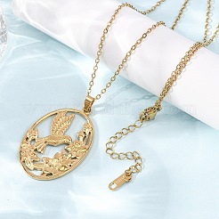 Colliers à pendentif en acier inoxydable 304 avec chaîne câble pour hommes et femmes&nbsp;NJEW-K308-03C-G