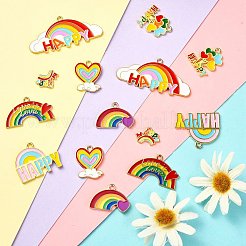 14pcs 7 Arten Zinklegierungs-Emaille-Anhänger&nbsp;ENAM-CJ0002-70