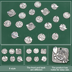 36pcs 6 colgantes de aleación de zinc de estilo&nbsp;FIND-PH0007-57