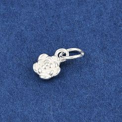 925 dijes de flores de plata de ley.&nbsp;STER-K183-14S