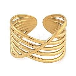 Bague ouverte en acier inoxydable 304 pour femme&nbsp;RJEW-U014-11G