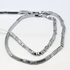 Electroplate non magnetici ematite sintetico fili di perline&nbsp;G-J174-3x3mm-01