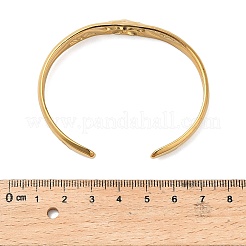 12 mm 304 Edelstahl Lotusblumen-Armreife für Damen&nbsp;BJEW-P359-01G