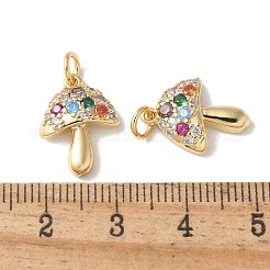 Pendenti in zirconi cubici trasparenti in micro pavè di ottone&nbsp;X-KK-Q031-24G