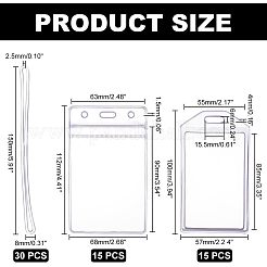 Borsa con etichetta per bagagli in plastica pvc trasparente&nbsp;DIY-NB0007-57