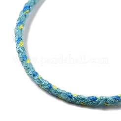 2 mm geflochtene runde Polycotton-Kordel zum Herstellen einer Halskette mit Karabinerverschlüssen aus Legierung und Kettenenden aus Eisen&nbsp;NJEW-Q031-01C