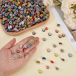 400 pz 20 colori perline europee in argilla polimerica fatte a mano con strass&nbsp;CPDL-PA0001-01B