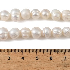 Fili di perle di perle d'acqua dolce coltivate naturali&nbsp;PEAR-L034-17A