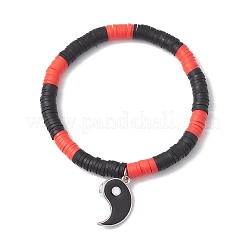 Set di braccialetti elasticizzati con perline fatti a mano in argilla polimerica da 2 pz e 2 colori&nbsp;BJEW-JB10825