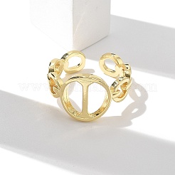 Anillos abiertos de latón para mujer&nbsp;RJEW-K289-01G-I