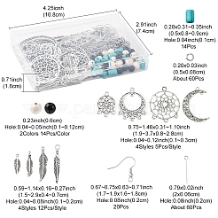 DIY gewebtes Netz/Gewebe mit Federohrring-Bastelsets&nbsp;DIY-FS0008-65