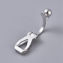 Ohrclips aus Messing. mit Schlaufe&nbsp;KK-WH0033-64P