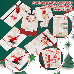 DIY-Set zum Basteln von Weihnachtsgrußkarten aus Papier&nbsp;AJEW-WH0348-526A