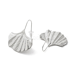 Anlaufgeschützte Ginkgoblatt-Ohrhänger aus 304er Edelstahl für Damen&nbsp;EJEW-K243-03P