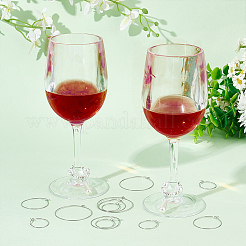 300 pz 3 stili anelli con ciondolo a forma di calice da vino in acciaio inossidabile chirurgico 316&nbsp;STAS-UN0053-43
