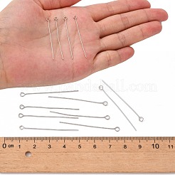 Anlaufgeschützte Schmuckteile aus Edelstahl mit Ösenstift&nbsp;X-STAS-E013-0.6x40mm