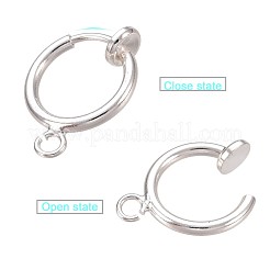 Risultati dell'orecchino a cerchio con clip in ottone&nbsp;X-KK-P102-01S