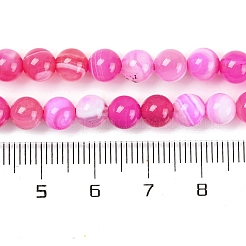 Natürliche gestreifte Achat- / Bandagatperlenstränge&nbsp;X-G-H037-A02-02
